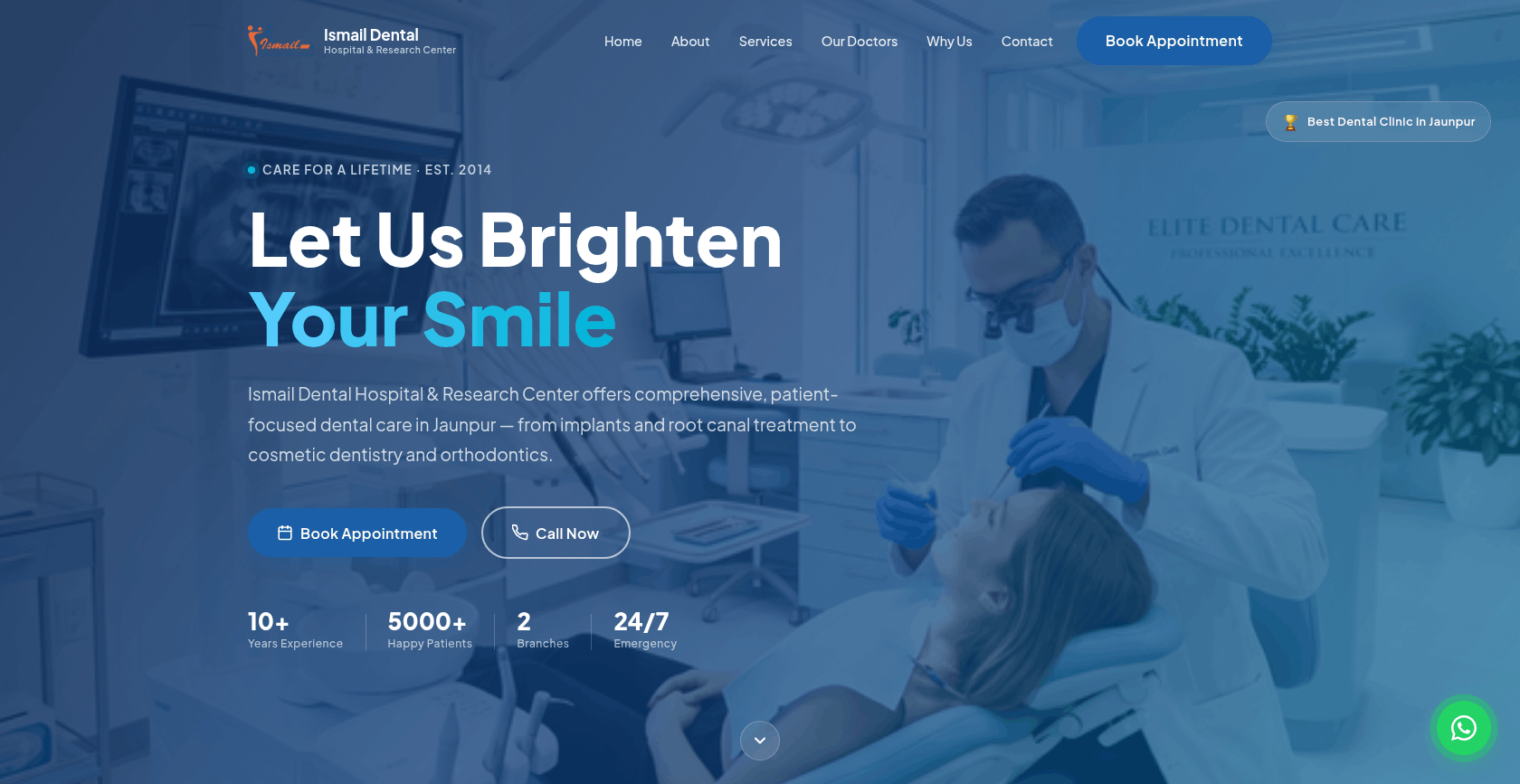 Ismail Dental Hospital - Website Design Project by WebNesters