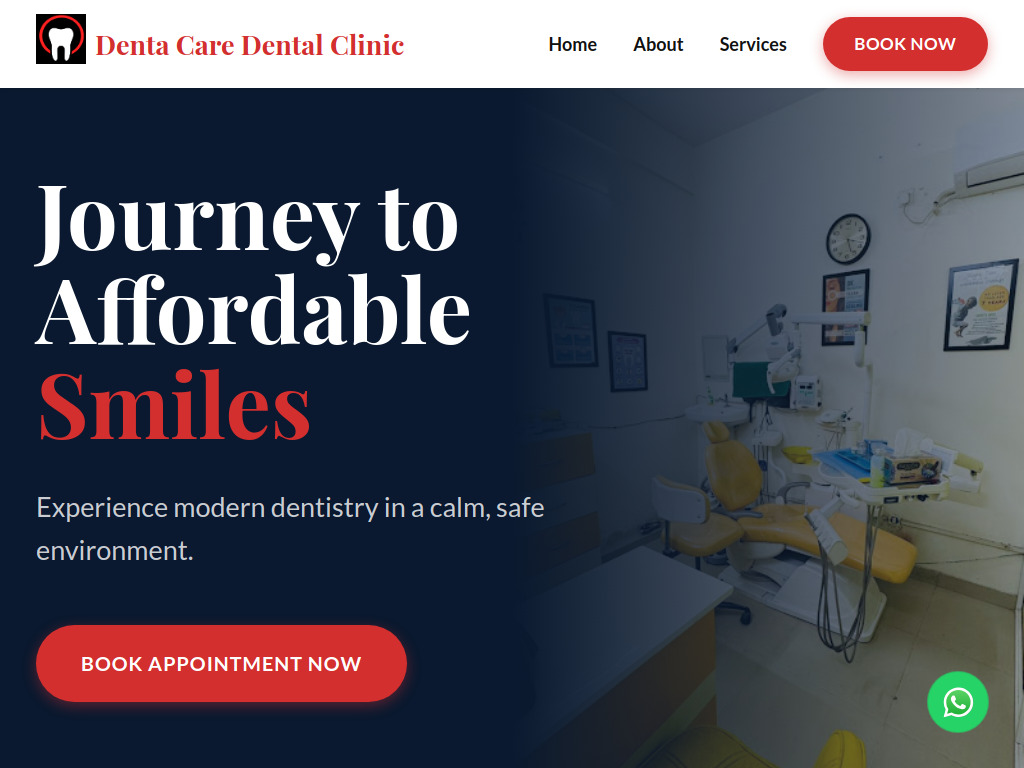 Denta Care Clinic - Website Design Project by WebNesters